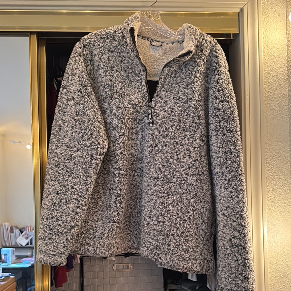 Time and Tru Gray Teddy Jacket